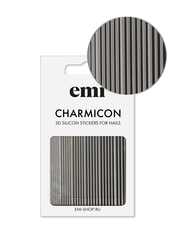 картинка Наклейки для ногтей Charmicon 3D Silicone Stickers №162 Линии черные E.mi от магазина Каприз