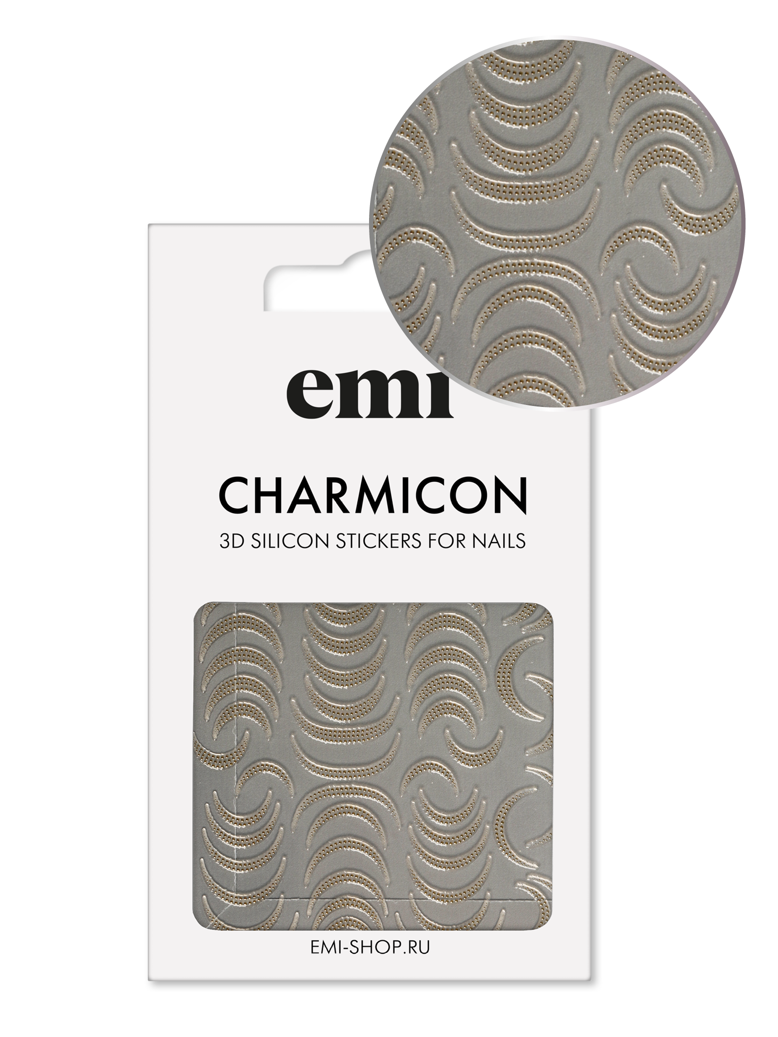 картинка Наклейки для ногтей Charmicon 3D Silicone Stickers №215 Лунулы точки E.mi от магазина Каприз
